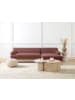 Beliani Ecksofa SOSJO in Rot/Braun - (W) 251 x (H) 74 x (L) 132 cm