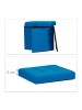 relaxdays Faltbarer Sitzhocker in Blau - (B)38 x (H)38 x (T)38 cm