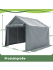 ABRIHOME Geräteschuppen in Dunkelgrau 244x241x217 cm für Fahrrad Garten Werkzeug