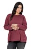 Ulla Popken Sweatshirt in dunkel kirschrot