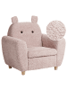Beliani Kindersessel MARIBO in Rosa/Heller Holzfarbton - (W) 61 x (H) 59 x (L) 44 cm
