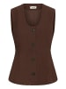 Soaked in Luxury Weste SLSemiki Gerade Passform in Brown Stone
