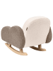 Beliani Schaukelstuhl SKARE in Beige/Heller Holzfarbton - (W) 54 x (H) 52 x (L) 54 cm