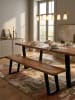 KADIMA DESIGN Esszimmerbank 140x40x45,5 cm Massivholz / Metall mit
