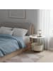relaxdays Beistelltisch in Salbeigrün/ Cremeweiß - (H)50 x Ø 45 cm