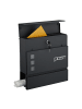 relaxdays Briefkasten in Schwarz - (B)37 x (H)37 x (T)12 cm