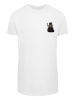 F4NT4STIC Long Cut T-Shirt Wizard Cat LONG TEE in weiß