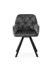 B&D Home 2er-Set: Drehstuhl DIETER in Anthrazit - (B)56 x (H)84 x (T)61 cm