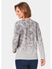 GOLDNER Shirt Schönes Druckshirt mit aufwendigem Ausschnitt in hellflieder / gemustert