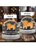 Mr. & Mrs. Panda Schneekugel Weihnachten Hund Flauschig mit Spruch in Kreidetafel