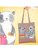 Mr. & Mrs. Panda Tasche Koala Familie ohne Spruch in Braun Pastell