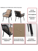 MCW 2er-Set Gartenstuhl O12, Anthrazit, Bezug taupe