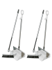 Novaliv Novaliv 2X Standkehrgarnitur Combi - ergonomisches Design Kehrbesen mi in Weiß