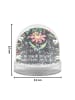 Mr. & Mrs. Panda Weihnachts Schneekugel Hummel Blume mit Spruch in Kreidetafel
