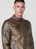 KOROSHI Jacke aus kunstleder. in braun