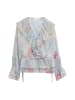comma Bluse in hellblau mehrfarbig