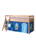 58 aufm Kessel HALBHOHES BETT Kelci 90x200 Textilset Astro Buche Massivholz natur