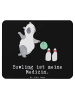 Mr. & Mrs. Panda Mauspad Panda Bowling mit Spruch in Schwarz