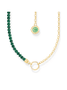 Thomas Sabo Member Charm-Kette Mit Gliedern Und Imitiertem Malachit in gold, grün