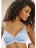 PETITE FLEUR Bralette-BH in blau-meliert+creme-meliert