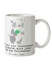 Mr. & Mrs. Panda Tasse Tischtennis Trainerin Freudentag mit Spruch in Weiß