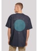 F4NT4STIC Heavy Oversize T-Shirt Geometric Grau in marineblau