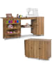 COSTWAY Nähtisch Klappbar 158x50x75cm in Hellbraun