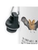Mr. & Mrs. Panda Kinderflasche Fledermaus Flügel mit Spruch in Weiß