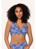 Linga Dore Linga Dore Bügel Bikini top in Blau weiss Druck