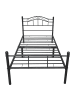 en.casa Metallbett Florenz mit Matratze in Schwarz (H)84cm (B)90cm (L)200cm