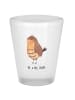 Mr. & Mrs. Panda Schnapsglas Eule Zufrieden ohne Spruch in Transparent