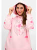 sheego Kapuzensweatshirt in rosé-gemustert