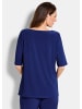 GOLDNER Jerseyshirt mit Glitzersteinen in royalblau