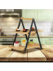 relaxdays Etagere in Natur/ Schwarz - (B)41 x (H)42 x (T)16,5 cm