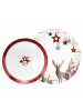 Seltmann Weiden 12er Set Tafelservice Life Christmas weiß-braun in weiß-braun