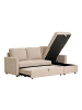 ebuy24 Schlafsofa Belfast Sandfarbe 150 x 218 cm
