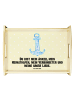 Mr. & Mrs. Panda Holz Tablett Anker Blau mit Spruch in Gelb Pastell