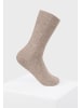 CASH-MERE.CH Kuschelsocken in Beige Melange