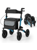 COSTWAY Rollator mit Luftbereifung in Blau