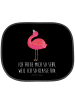 Mr. & Mrs. Panda Auto Hitzeschutz Flamingo Stolz mit Spruch in Schwarz