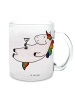Mr. & Mrs. Panda Tasse Einhorn Blümchentail ohne Spruch in Transparent