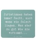 Mr. & Mrs. Panda Mousepad Spruch Juristin Recht mit Spruch in Meeresbrise