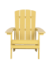 Beliani Gartenstuhl ADIRONDACK in Gelb - (W) 75 x (H) 88 x (L) 88 cm