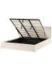 Beliani Doppelbett DREUX in Beige/Schwarz - (W) 191 x (H) 90 x (L) 214 cm