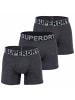 Superdry Boxershort 3er Pack in Schwarz/Grau