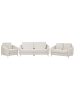 Beliani 3-tlg Sitzgruppe TROSA in Beige/Gold