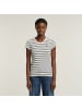 G-Star Raw T-Shirt in milk-dk black double stripe
