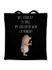 Mr. & Mrs. Panda Tote Bag Igel Wein mit Spruch in Schwarz