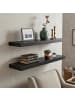 relaxdays 3 x Wandregal in Schwarz - (B)100 x (H)4 x (T)23 cm
