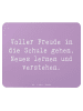 Mr. & Mrs. Panda Mousepad Spruch Schulanfang Freude mit Spruch in Lavendeltraum